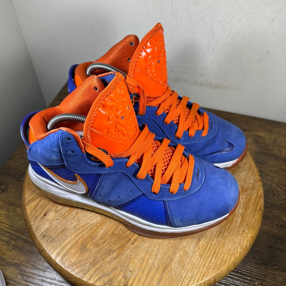 Nike LeBron 8 HWC Hardwood Classics Blue Orange CV1750-400 Mens 9.5 Basketball